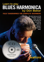 Load image into Gallery viewer, Learn to Play the Blues Harmonica Book by Don Baker